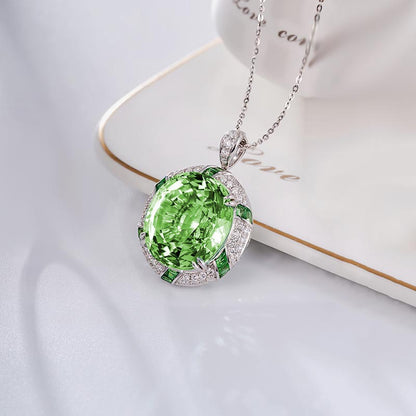 Natural Olivine Ring with Pendant