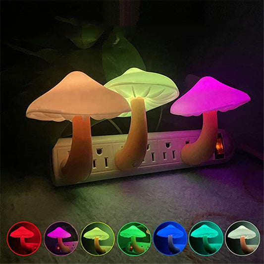 220V Sensor LED Mushroom Light Wall Socket Lamp