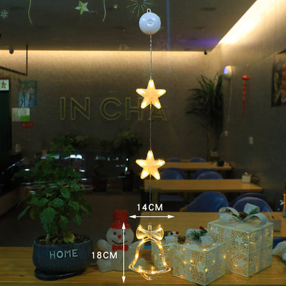 Christmas 3pcs LED Star Light Hanging Decor