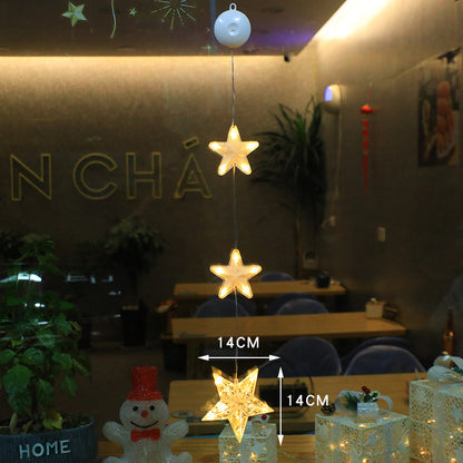 Christmas 3pcs LED Star Light Hanging Decor