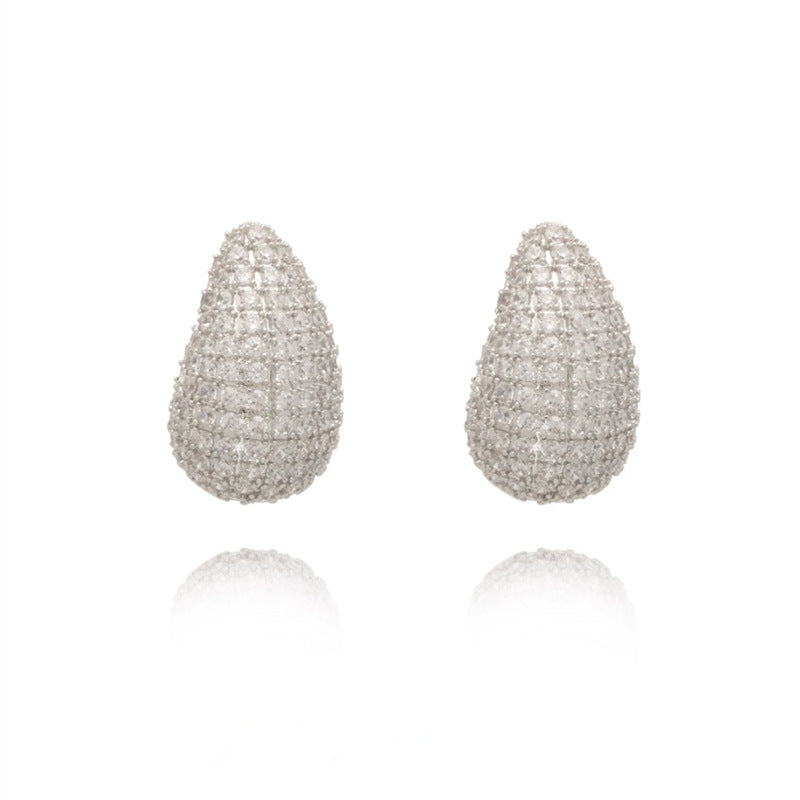 Chunky Dome Drop Teardrop Earrings For Women