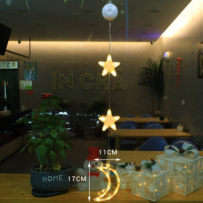 Christmas 3pcs LED Star Light Hanging Decor