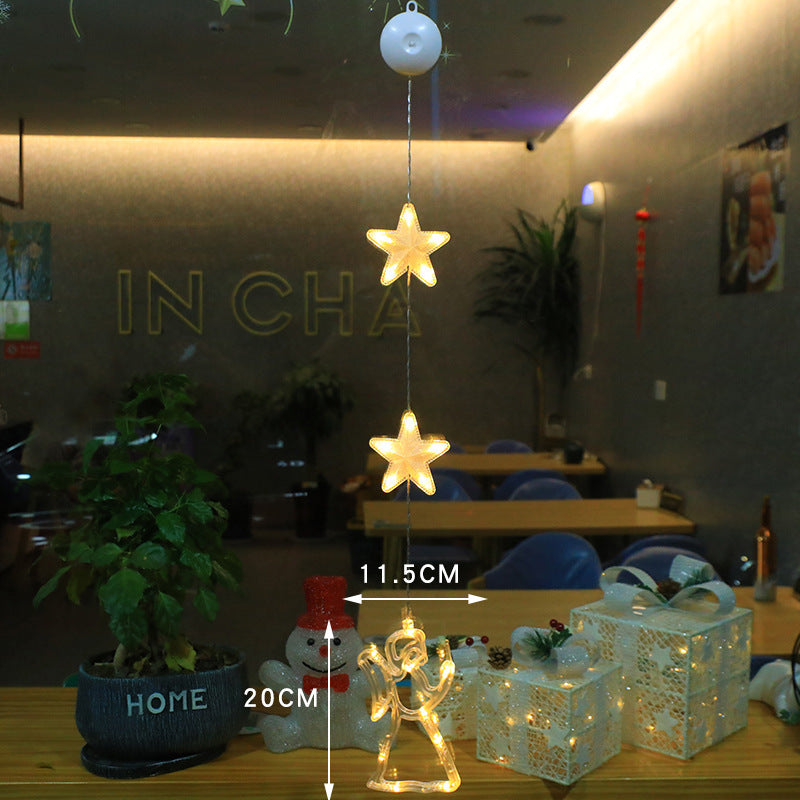 Christmas 3pcs LED Star Light Hanging Decor