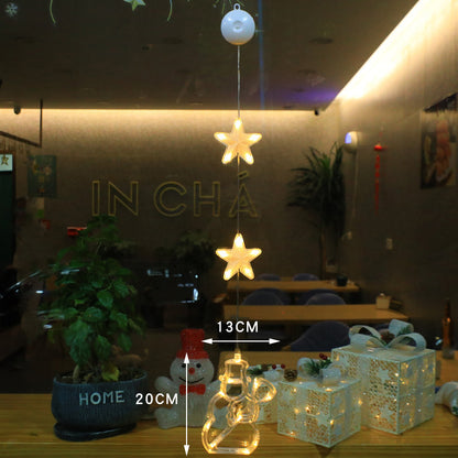 Christmas 3pcs LED Star Light Hanging Decor