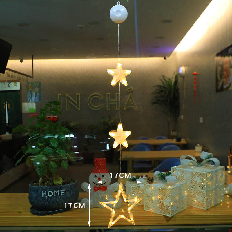 Christmas 3pcs LED Star Light Hanging Decor