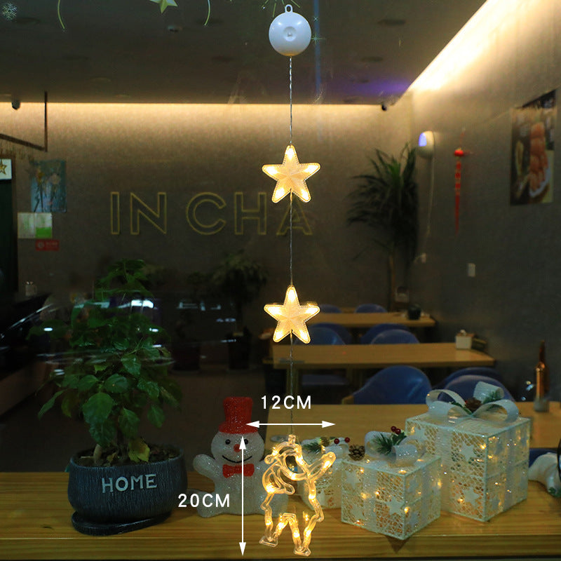 Christmas 3pcs LED Star Light Hanging Decor