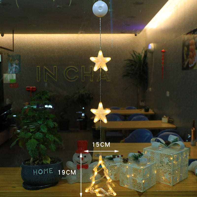 Christmas 3pcs LED Star Light Hanging Decor