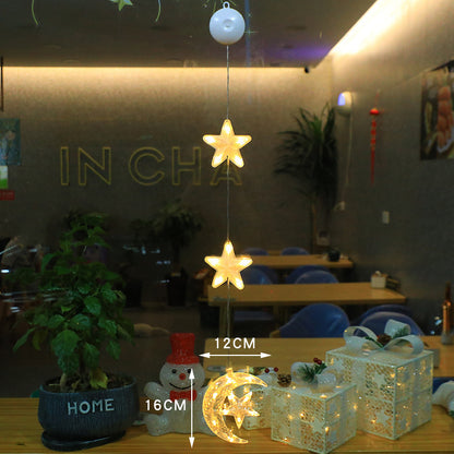 Christmas 3pcs LED Star Light Hanging Decor