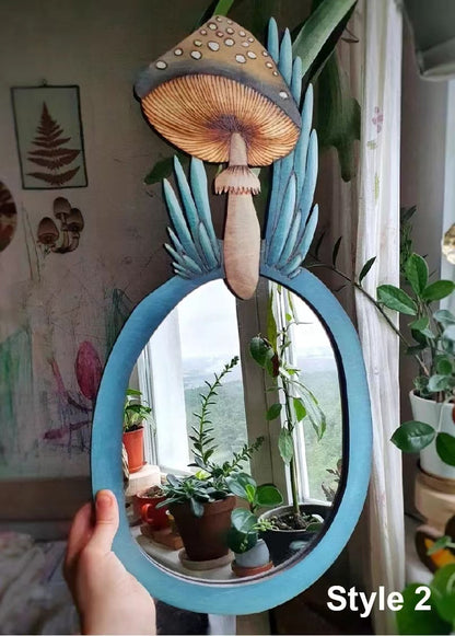 Mushroom Forest Mirror Home Decor