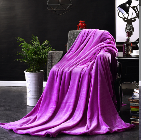 Flannel Solid Color Blanket Bedding