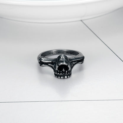 Retro Small Skull Titanium Steel Rings