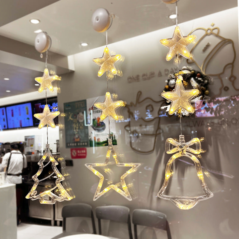 Christmas 3pcs LED Star Light Hanging Decor