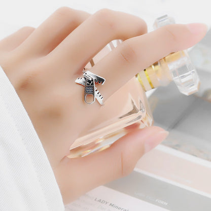 Fashion Geometric Zipper Ring