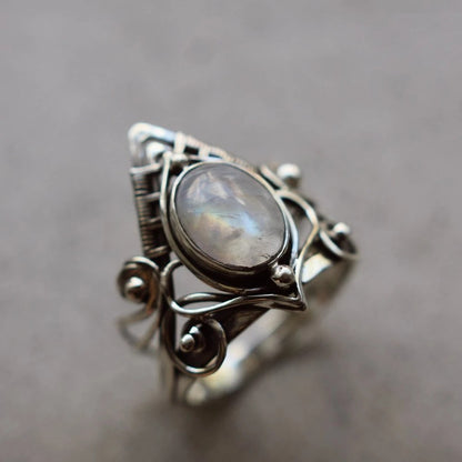 Big Boho Antique Moonstone Ring