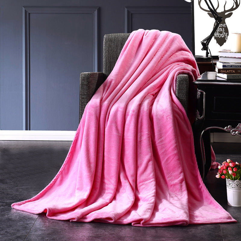 Flannel Solid Color Blanket Bedding