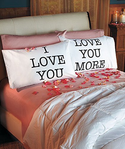 Personality White Couple Pillowcase Kingqueen Bedding