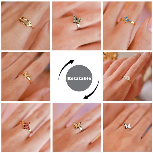 Finger Spinner Anti Stress Rings for Women