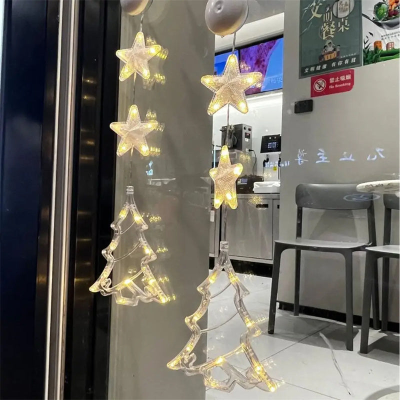 Christmas 3pcs LED Star Light Hanging Decor