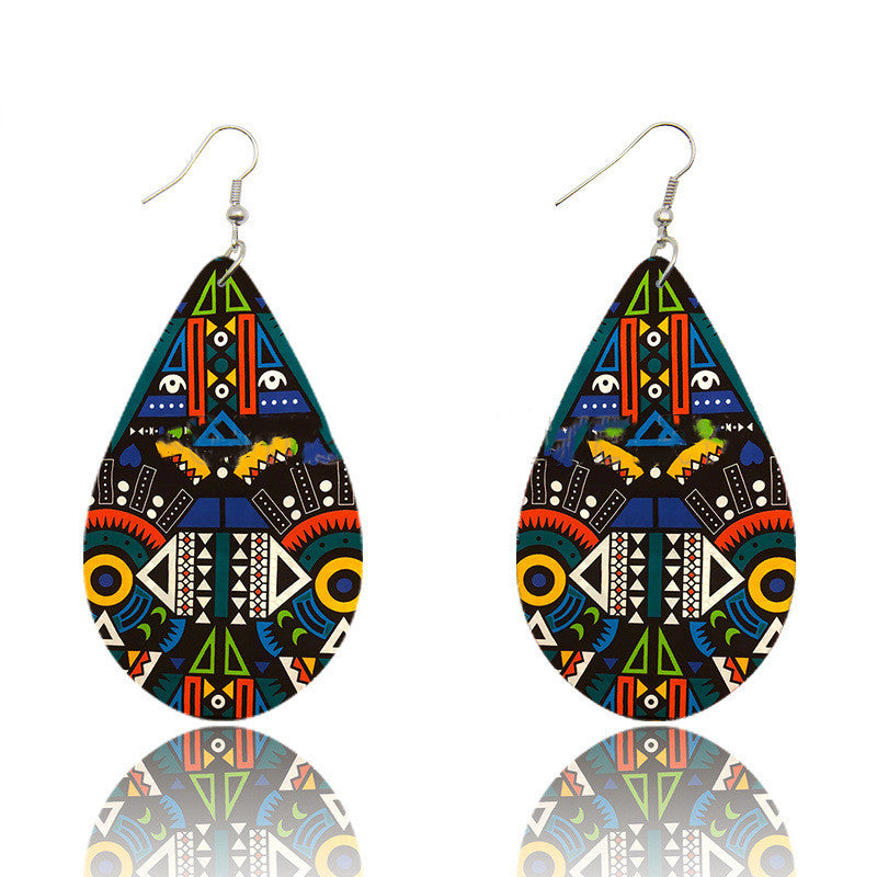 Bohemian Ankara Headband Print Earrings