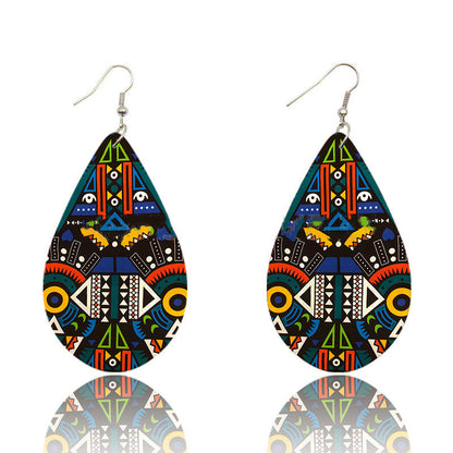 Bohemian Ankara Headband Print Earrings