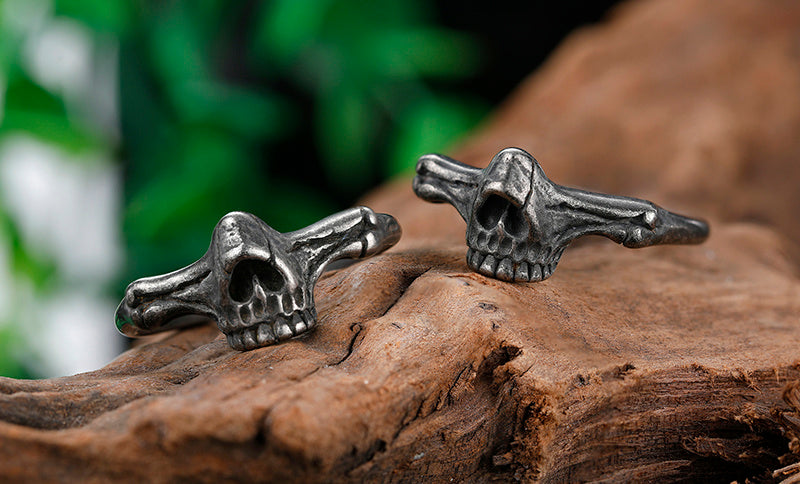 Retro Small Skull Titanium Steel Rings