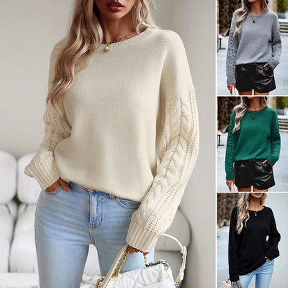 Women's Simple Round Neck Sweater