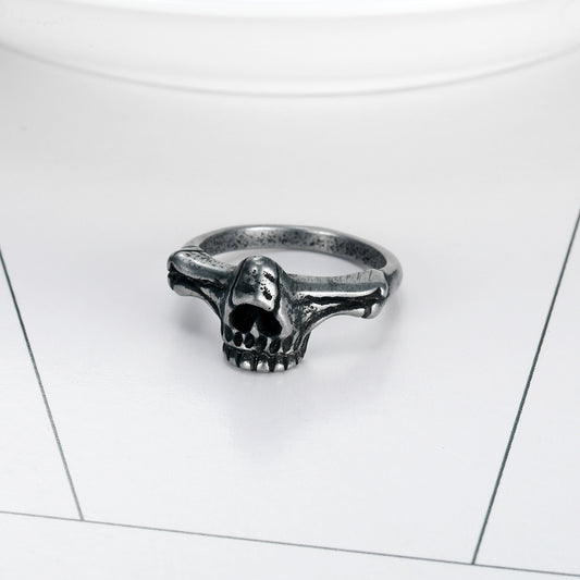 Retro Small Skull Titanium Steel Rings