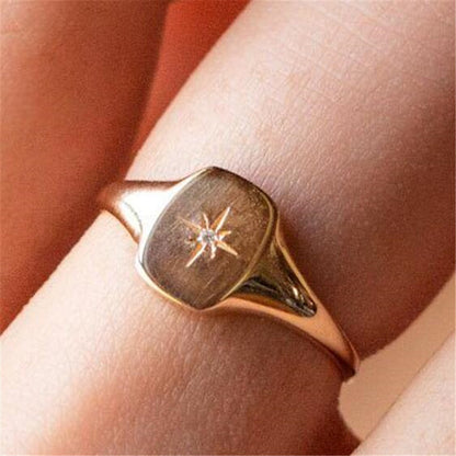 Hexagonal Star Seal Personality Rings