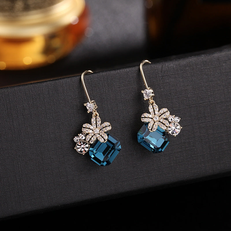 S925 Silver Needle Dangler Earrings for Women