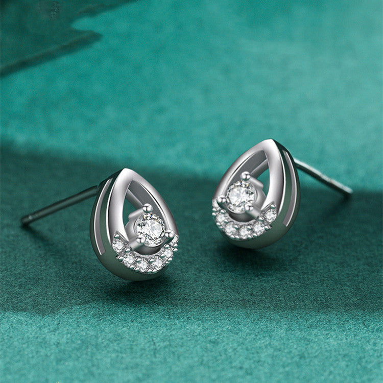 925 Silver Stud Drop Earrings For Women